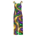 thumbnail image 5 of Lorytime Mardi Gras Jumpsuits for Women Glitter Carnival Overalls Sleeveless Adjustable Straps Vacation Romper Clothes, 5 of 5