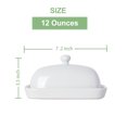 thumbnail image 4 of SWEEJAR Ceramics Butter Dish with Lid, Butter Keeper Container, East/West Coast Butter, 7 inches,Orange, 4 of 5