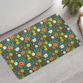 thumbnail image 2 of Pioneer Flower Floral Print Pattern Bathroom Rugs Mat, Non Slip Microfiber Bathroom Rug with Rubber Backing, Soft Mats for Bathroom Floor Tub Shower, 17"x30", 2 of 5