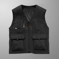 thumbnail image 2 of hotojiny Men's Cargo Vest Lightweight Zip up Sleeveless Travel Vest with Multi-pockets Outdoor Hiking Fishing Outwear, 2 of 4