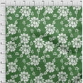 thumbnail image 4 of oneOone Cotton Poplin Green Fabric Jacobean Floral Silhouette Sewing Material Print Fabric By The Yard 56 Inch Wide, 4 of 4