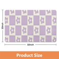 thumbnail image 2 of Non-Slip Checkered Bathroom Runner Rug - Long Bath Mat, Soft Microfiber, 20x32 in, Water-Absorbent, Machine-Washable., 2 of 5