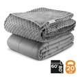 thumbnail image 2 of RELAX EDEN Adult Cotton Weighted Blanket w/Cover, 60x80 in, 20 Pounds, Grey, 2 of 9