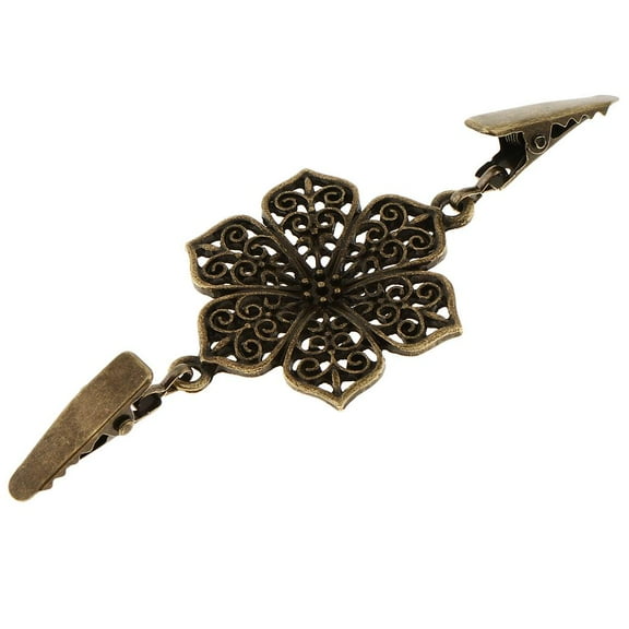 Segolike Cardigan Shrug Sweater Pin Clips Shirt Collar Clothing Clasps Brooches - Bronze