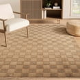 Abani Evelyn Contemporary Checkered Area Rug 6x9 Brown Beige Modern ...