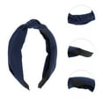 thumbnail image 3 of Unique Bargains 1 Pc Vintage Satin Headbands for Women Navy Blue, 3 of 6