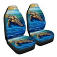 thumbnail image 7 of ZIATUBLE Ocean Turtle Auto Front Seats Protector Oil Painting 2 Pcs Washable Vehicle Bucket Seat Covers for Trucks Vans SUV Interior Vehicle Seat Protectors for Women Car Decor Accessories, 7 of 7