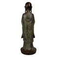 thumbnail image 2 of Oriental Furniture 22" Standing Japanese Zen Monk Statue made of Beautiful Cast black Resin., 2 of 2