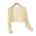 thumbnail image 2 of Hulanddfd Knitted Cardigan Sweater for Women Long-Sleeved Solid Color Casual Lightweight Cardigans Beige size Free Size, 2 of 6