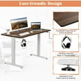 thumbnail image 5 of Giantex Crank Height Adjustable Standing Desk, Sit Stand Computer Desk w/ Folding Crank, 48 Inch Stand up Computer Workstation w/ Solid One-piece 1" Table Top for Home & Office, 5 of 10