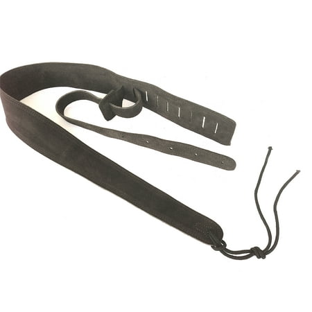 Guitar Strap Soft Leather Guitar Strap CHOCOLATE BROWN SUEDE LEATHER Thick Double Layer Soft & Comfortable Fits All Acoustic & Electric Made In USA Since 1978 ()