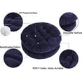 thumbnail image 2 of HYwys Floor Pillow Cushion 22 inch Round Seat Cushion Outdoor Floor Pad Meditation Cushion for Yoga Living Room Sofa Balcony Navy Blue 1, 2 of 5
