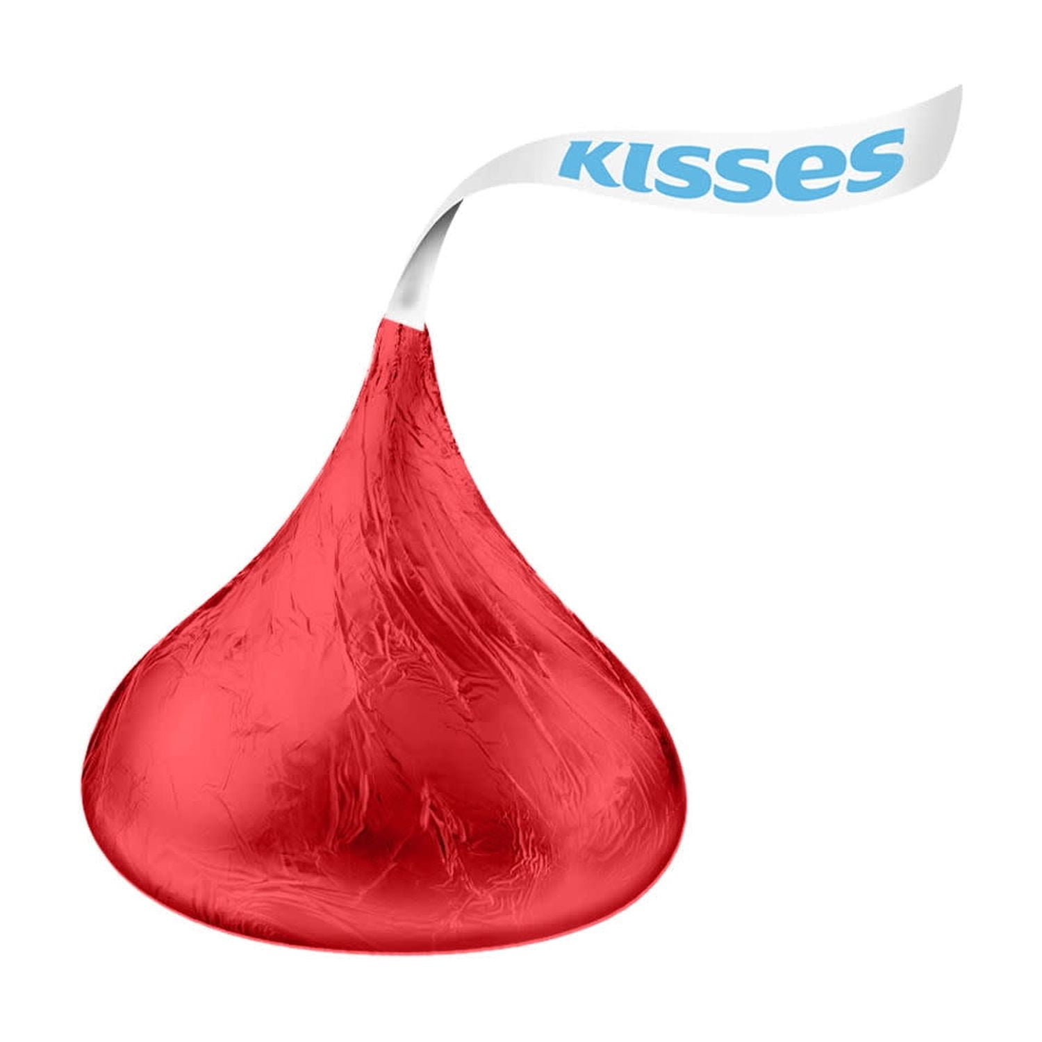 Hershey's Kisses Milk Chocolate Red Foil Candy, Bulk Bag 66.67 oz