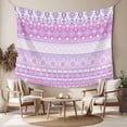 thumbnail image 2 of Purple Pink Boho Tapestry for Bedroom Wall Hanging Tapestry, Vintage Ethnic Tribe Abstract Art Ceiling Backdrop Tapestries Poster Blanket Wall Decor for Teens Room Living Room Dorm 39" x 59", 2 of 8