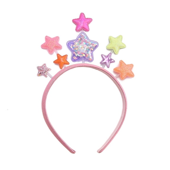 Giaone Carnivals Star Shape Headband Party Hairband with Glitter Powder for Kids