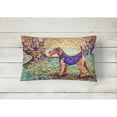 thumbnail image 2 of Carolines Treasures 7343PW1216 Autumn Airedale Terrier Fabric Decorative Pillow , 12H x16W, multicolor, 2 of 3
