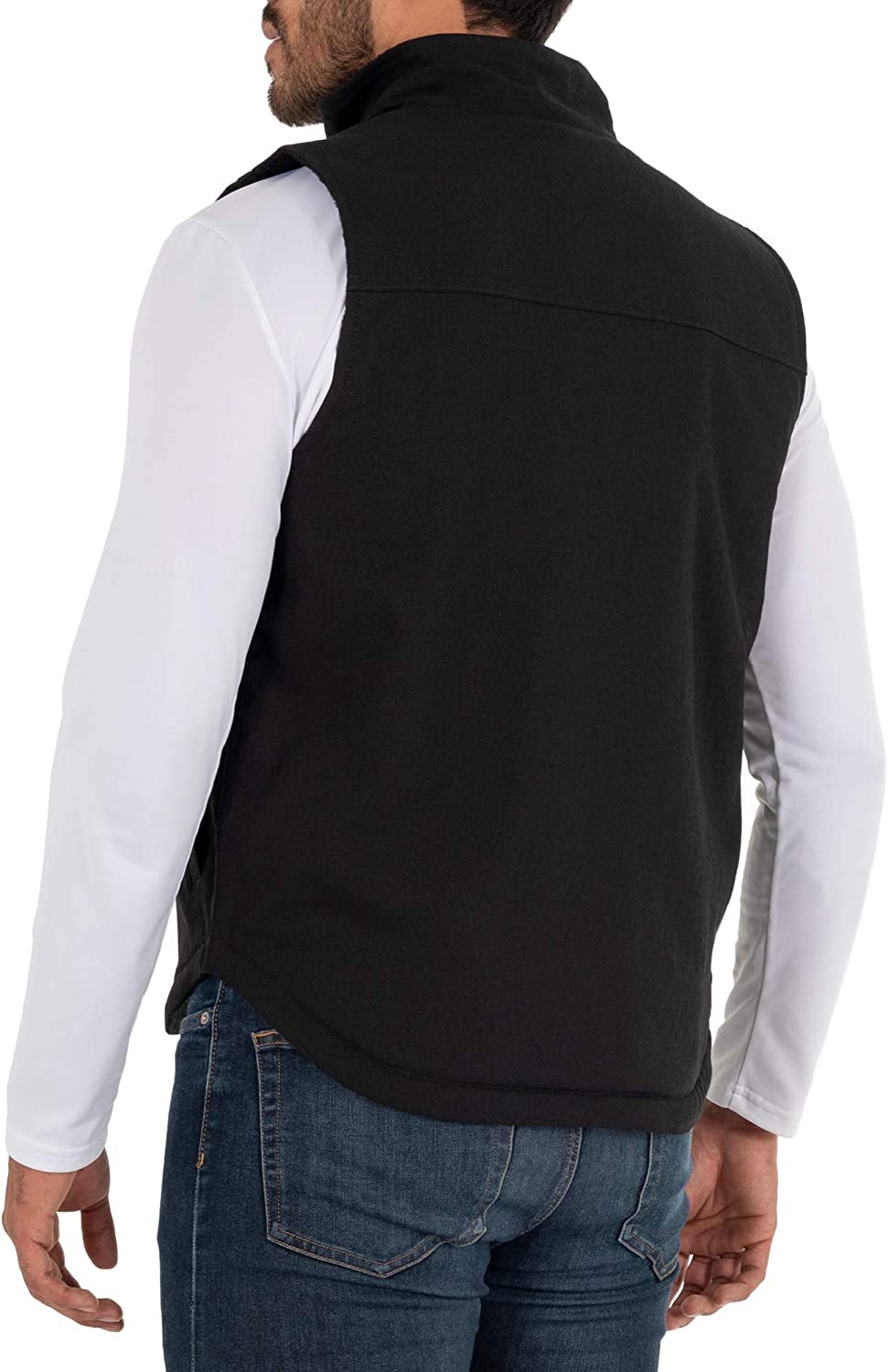 Wells Lamont Men's Sherpa Lined Canvas Vest with Zip Utility Pocket