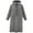 Gray, variant on Women's Hooded Sweater Dress Women's Spring And Winter New Solid Color Loose Lazy Style Extended Knee Length Skirt
