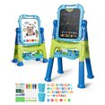 thumbnail image 1 of OROLIVING Art Easel Drawing Board for Kids, 4 in 1 Double Sided Kids Art Easel Drawing Board with Painting Accessories - Blue Purple, 1 of 7