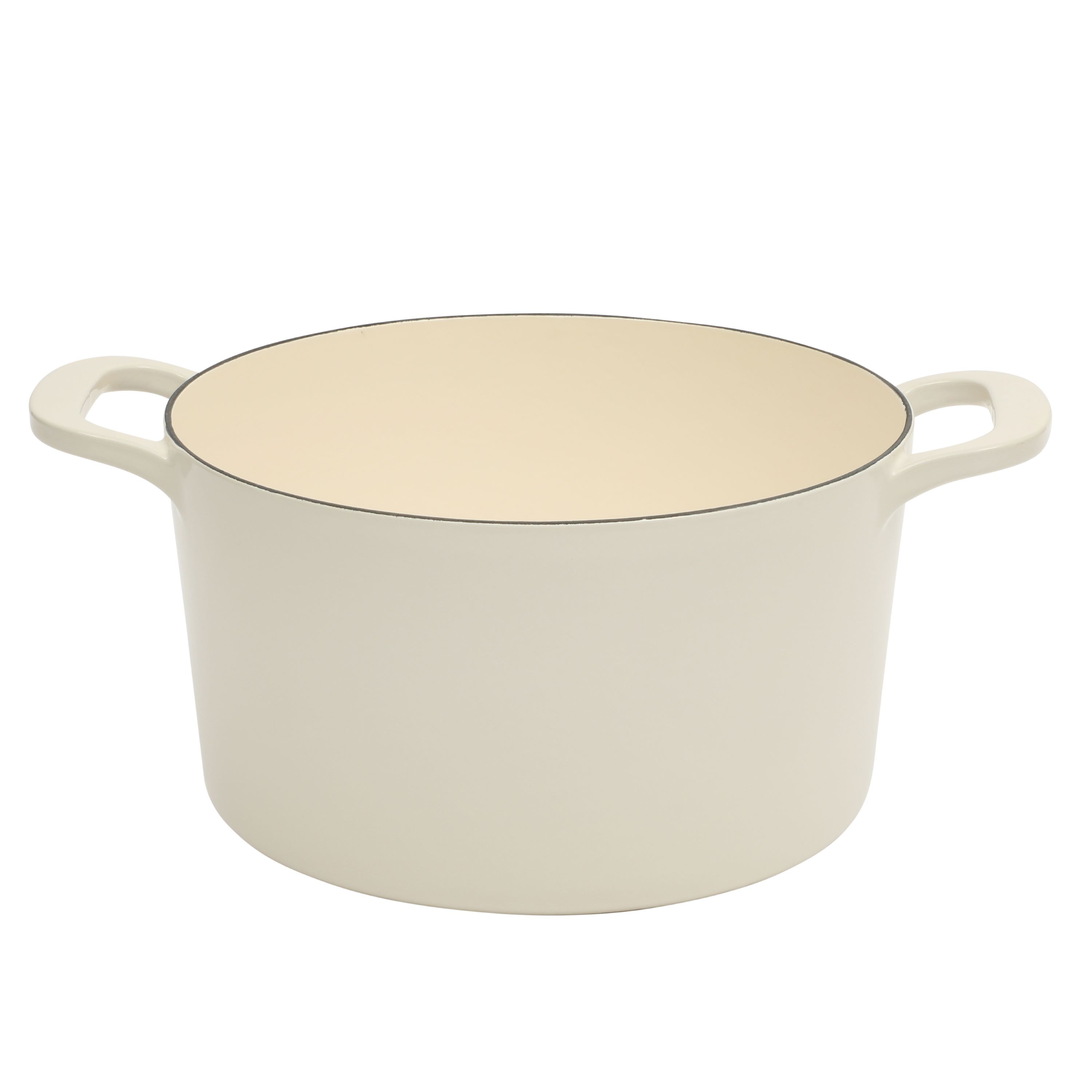 Martha Stewart Everyday Eastwick 7 Quart Enamel on Cast Iron Dutch Oven Linen