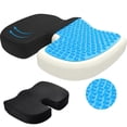 thumbnail image 1 of Cojín de Gel Espuma Viscoelástica Silla, Cojín Gel para Silla con Malla Transpirable Ciática,Alivio del Dolor de Coxis,Acogedor Cojín de Asiento de Espuma Ortopédica para Coche, 1 of 7
