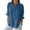 Blue#1, variant on Fartey Women's Cotton Linen Shirts Dressy Casual Button Down Blouses Loose Casual 3/4 Sleeve Lapel Collar Shirt Fashion Summer Solid Color Tops Blue XXL