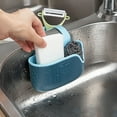 thumbnail image 6 of Sink Caddy, Sponge Holder, Kitchen Faucet Organizer, Double Basket Design + Adjustable Strap, Space-Saving Hanging Bag, for Home & Kitchen, Easy Access to Sponges, Sink Accessories | UKHBMC, 6 of 8