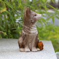 thumbnail image 2 of Nuevos adornos de zorro pequeños de simulación de hojas de jardín transfronterizos, artesanías creativas de animales de resina para jardín doméstico europeo y americano, 2 of 5