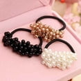 thumbnail image 3 of Flmtop Porte-Queue de Cheval Élastique en Fausse Perle Accessoire de Cheveux, 3 of 10