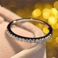 thumbnail image 4 of Hitanshu Jewels Round Cut Cubic Zirconia Half Eternity Women's Ring 14K White Gold Plated, 4 of 4