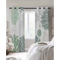 thumbnail image 3 of Fsddascl Sage Green Coastal Blackout Curtains for Bedroom/Living Room, Thermal Insulated Kitchen Curtains, Coral Grey Jellyfish Nautical Grommet Darkening Window Treatment Drapes 52"x84"x2, 3 of 8