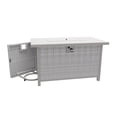 thumbnail image 6 of Wallowsun Rattan Fire Pit Table,40.5-inch Rectangle Grey Fire Pit Outdoor Companion,60000 BTU Auto-Ignition w Glass Wind Guard,Internal 20lb Propane Tank, Dust Cover (Grey, Rattan), 6 of 7
