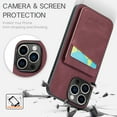 thumbnail image 7 of Allytechgroup Retro Wallet Case for Apple iPhone 13 Pro Max, RFID Blocking Cards Holder Kickstand Bumper Shockproof Anti-Scratch Premium PU Leather TPU Back Cover for Women Men, Red, 7 of 7