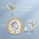 thumbnail image 4 of Pendientes de tuerca de plata de ley 925 con piedra natal, joyería para mujer, chapado en oro blanco/rosa, San Valentín, Navidad, aniversario, cumpleaños, joyería, regalos para él, 4 of 5