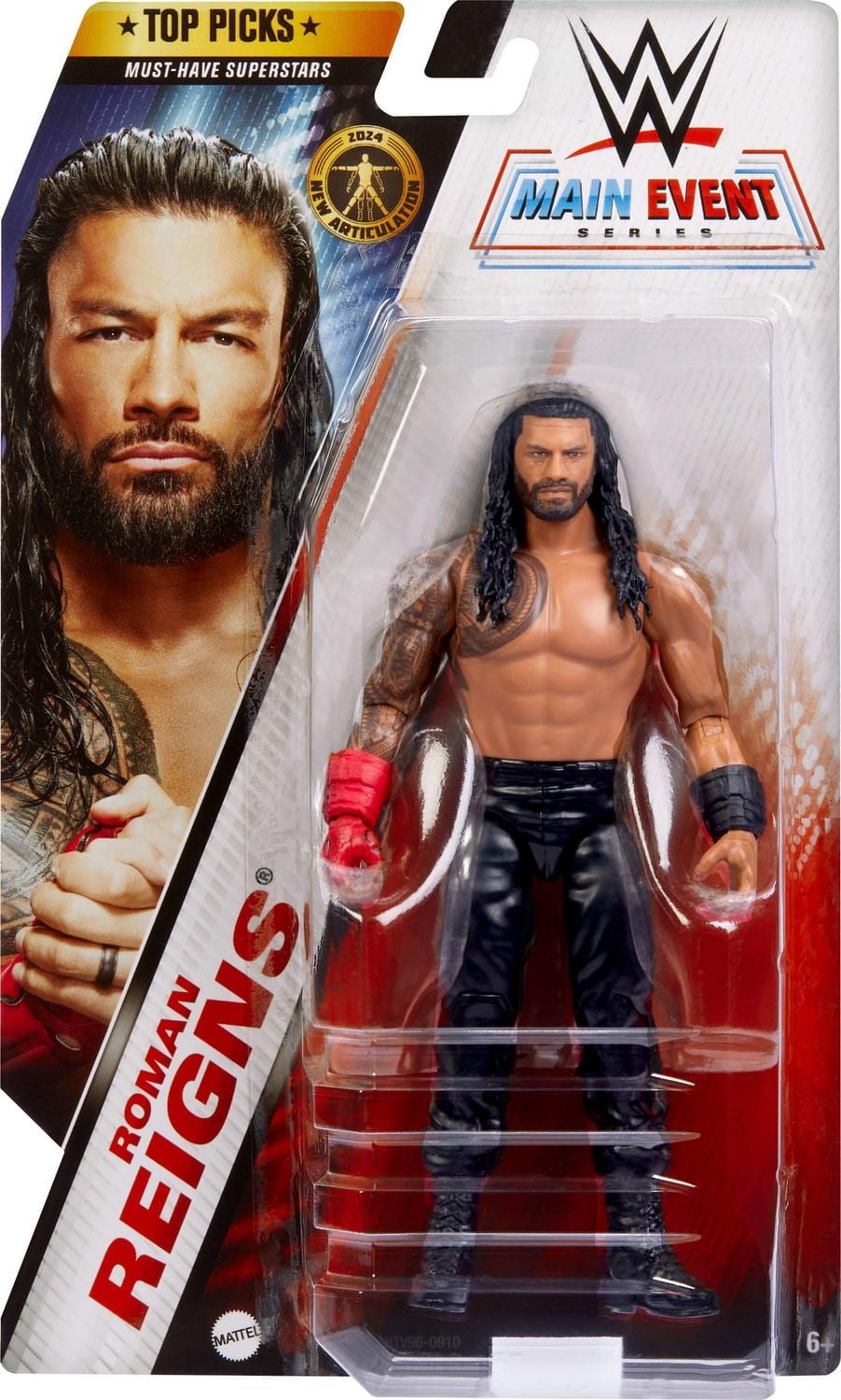 WWE Top Picks Roman Reigns Action Figure, 6-inch Collectible Superstar with Articulation