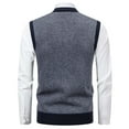 thumbnail image 6 of Chiccall Men's Sleeveless V Neck Pullover Sweater Slim Fit Casual British Style Stiped Sweater Vest, 6 of 7