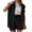 01 Black, variant on 2 Piece Linen Outfits for Women Summer Button Down Lapel Tank Top with Shorts Travel Lounge Matching Sets with Pockets