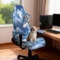 thumbnail image 2 of SCRAWLGOD Wolf Mountain Print Blue Print Gaming Chair Cover, Breathable Computer Chair Cover with Armrest Covers Washable Slipcover for Gaming Rotating Chair with Elastic Band, 2 of 7