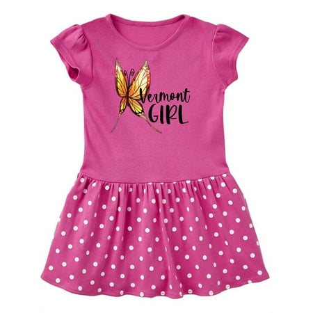 

Inktastic Vermont Girl- Butterfly Gift Toddler Girl Dress