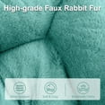 thumbnail image 6 of HABUTWAY Comfy Saucer Chair, Foldable Living Room Chairs, Soft Faux Fur Lounge Chair for Bedroom, Reading Chairs for Adults, Kids, X-Large (Faux Fur-Mint), 6 of 6