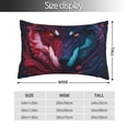 thumbnail image 2 of Honeii Cool Wolf Head Print Pillow Cases,Plush Throw Pillow Covers,Decorative Pillowcase for Sofa, Couch, Living Room-14"x20", 2 of 6