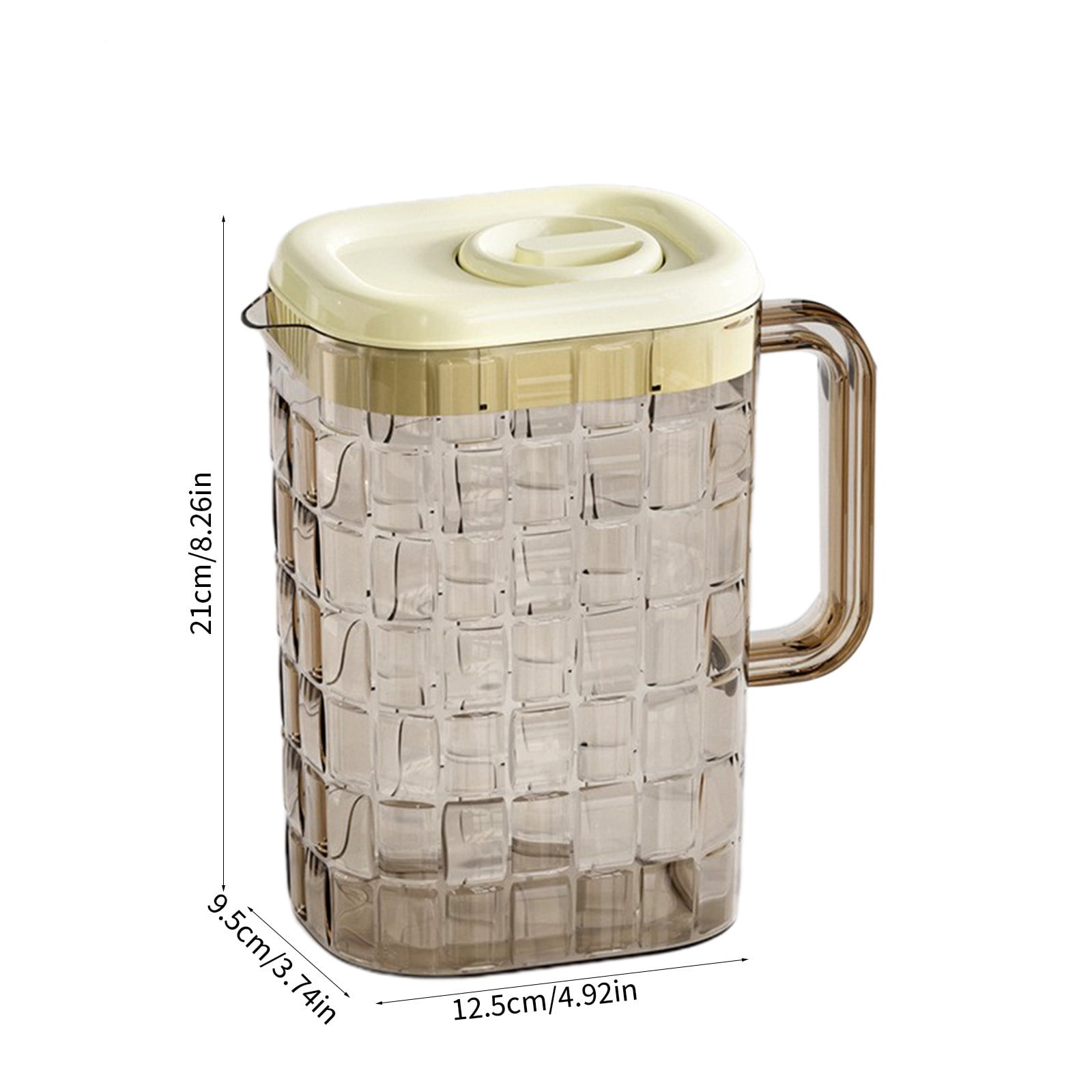 Acrylic Pitchers, Clear Plastic Pitcher with Removable Lid, Transparent Juice Jug Water Pitcher for Iced Tea, Lemonade, Cold or Hot Beverages, BPA-Free and Shatter-Proof