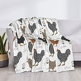 thumbnail image 3 of Naloa Retro Rooster Flannel Blankets - Thick and Warm Blanket for Winter, Soft Fuzzy Plush King Blanket for All Seasons60"x50", 3 of 6