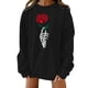 thumbnail image 1 of Sudadera Para Mujer Camisas Erógenas de Invierno Cuello Redondo Manga Larga Tops Impreso Regular Sudadera Blusa Odeerbi ODB128610, 1 of 4