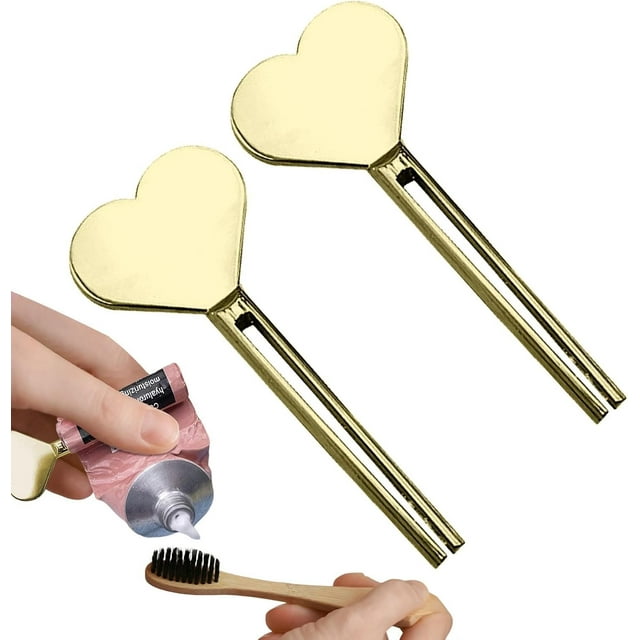 ZOUSSIQI Toothpaste Squeezer - Stainless Steels Metal Tube Squeezer | 2PCs Salon Toothpaste Tube Squeezers | Toothpaste Tube Key | Tube Squeezer Key | Toothpaste Roller Tube Wringer for CA919-58572