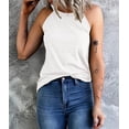 thumbnail image 2 of Langwyqu Summer Sleeveless Tank Tops Women Solid Color Slim Fit Casual Tops, 2 of 5