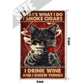 thumbnail image 5 of That's What I Do I Smoke I Drink and I Know Things Tabby Cat Aluminum Sign 12x8 Inch Vintage Cat Sign Funny Cat Wall Decor for Home Office Bedroom Bathroom Cafes Bar Cat Gifts, 5 of 6