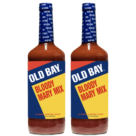 George’s Beverage Company 2 Pack Old Bay Mix - 1L Bottle - Gluten Free, All Natural Mixer