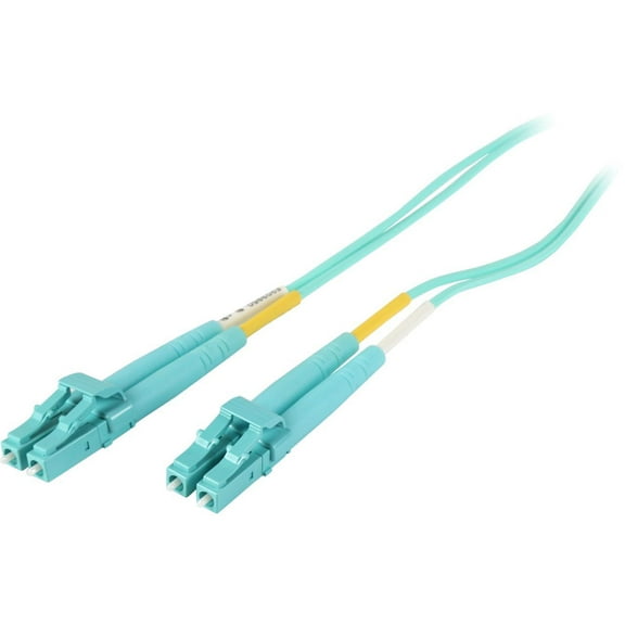 Eaton Tripp Lite Series 10Gb/40Gb/100Gb Duplex Multimode 50/125 OM4 LSZH Fiber Patch Cable (LC/LC), Aqua, 5M (16.4 ft.) - Patch cable - LC multi-mode (M) to LC multi-mode (M) - 5 m - 5 m - fiber optic - duplex - 50 / 125 micron - OM4 - aqua