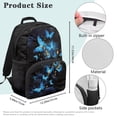 thumbnail image 7 of Aplkyhs Butterfly School Backpack for Age 6-18 Large Capacity Ergonomic Padded Straps School Bag for Boys Girls Elementary Middle High School Students Back to School Use, 7 of 7